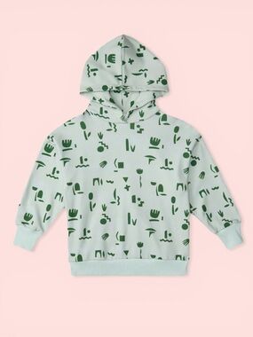 The Sunday Collective Kids Unisex Organic Cotton Mint Hoodie Size 3 NWT